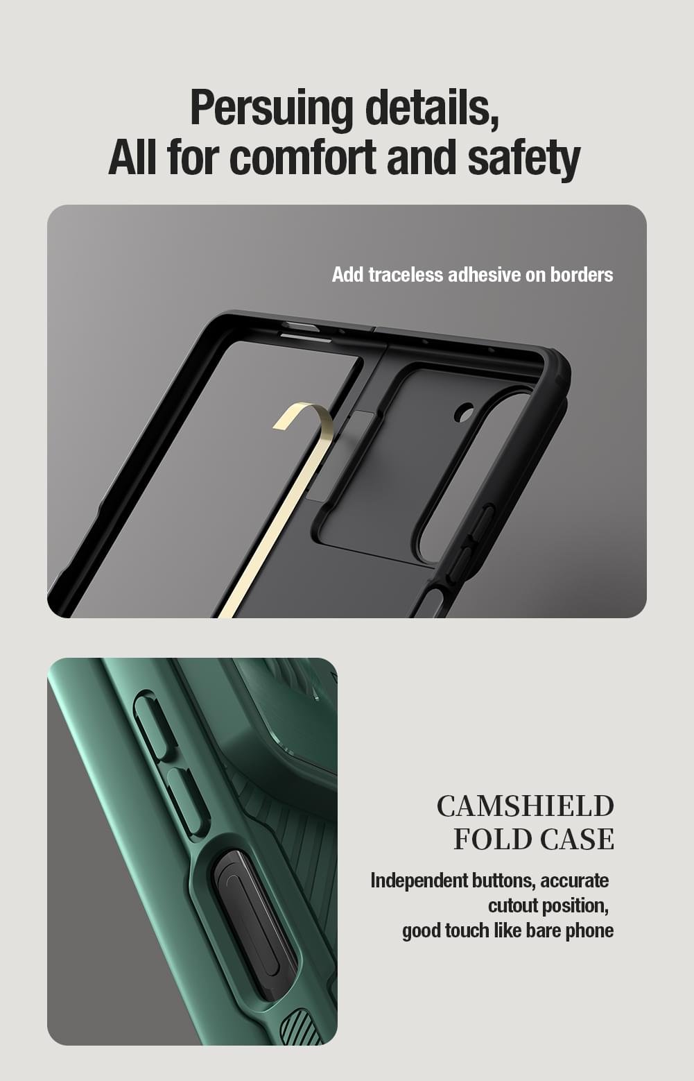 Samsung Galaxy Z Fold 5 Nillkin Camshield Fold Bracket Version Camera protective cover case - Image 5