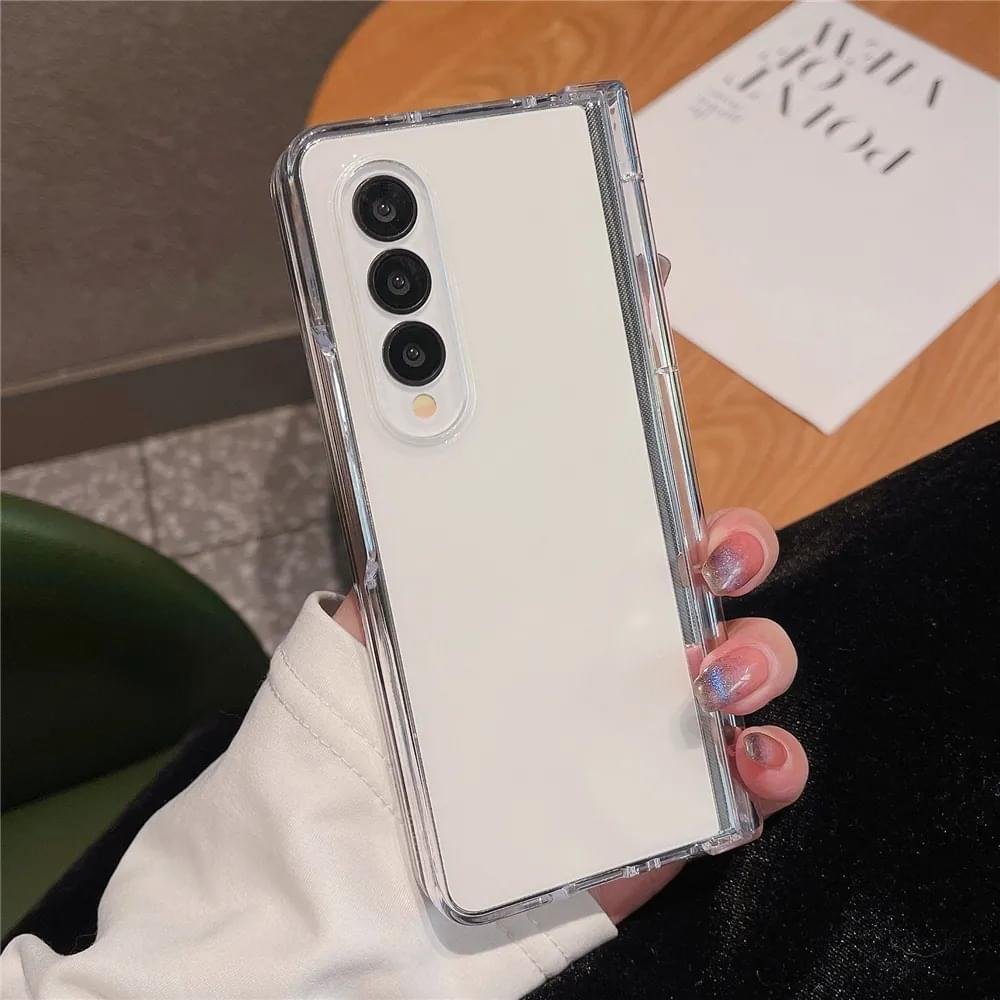 Samsung Galaxy Z Fold 3/Z Fold 4/Z Fold 5 NINKI Crystal Clear Transparent with S Pen Slot Hinge Protective Case