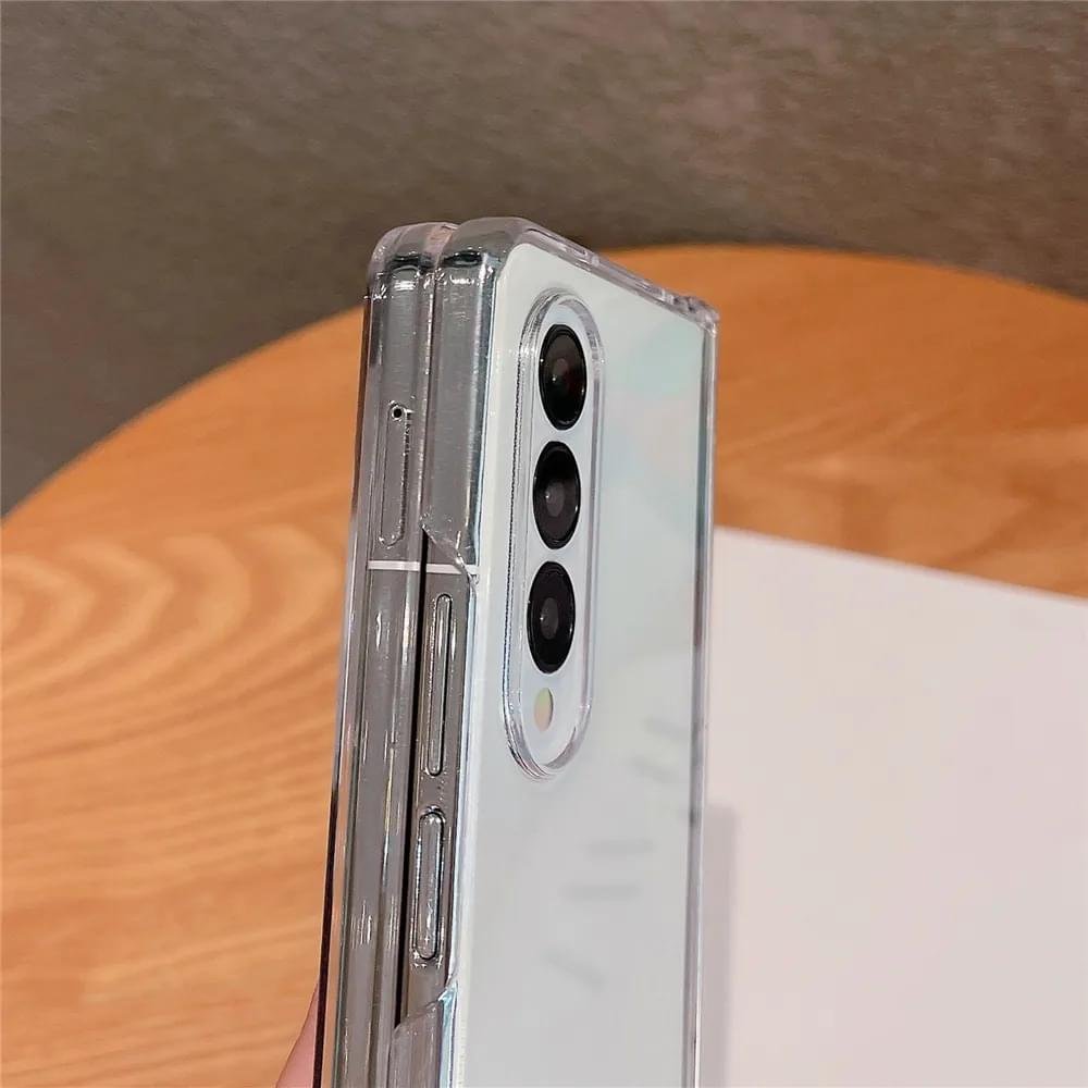 Samsung Galaxy Z Fold 3/Z Fold 4/Z Fold 5 NINKI Crystal Clear Transparent with S Pen Slot Hinge Protective Case - Image 5