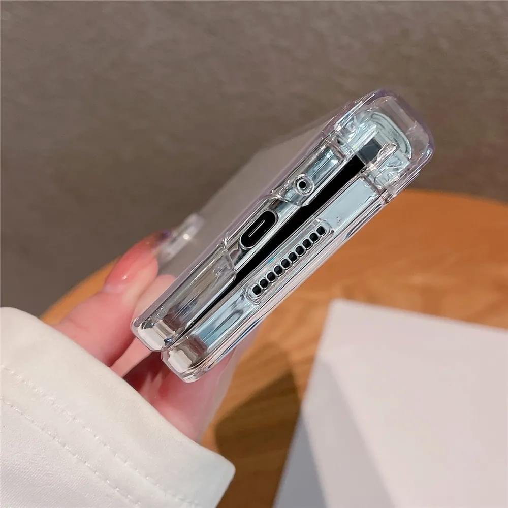 Samsung Galaxy Z Fold 3/Z Fold 4/Z Fold 5 NINKI Crystal Clear Transparent with S Pen Slot Hinge Protective Case - Image 4