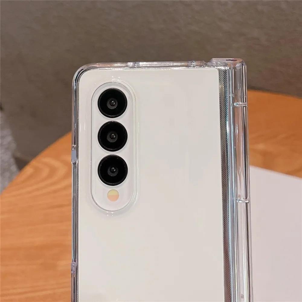 Samsung Galaxy Z Fold 3/Z Fold 4/Z Fold 5 NINKI Crystal Clear Transparent with S Pen Slot Hinge Protective Case - Image 2