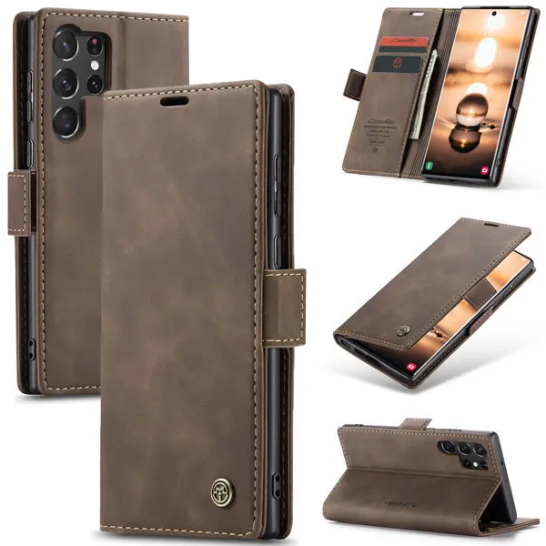 Samsung Galaxy S23 Series CaseMe Leather Flip Cover with Wallet Slots - Image 9