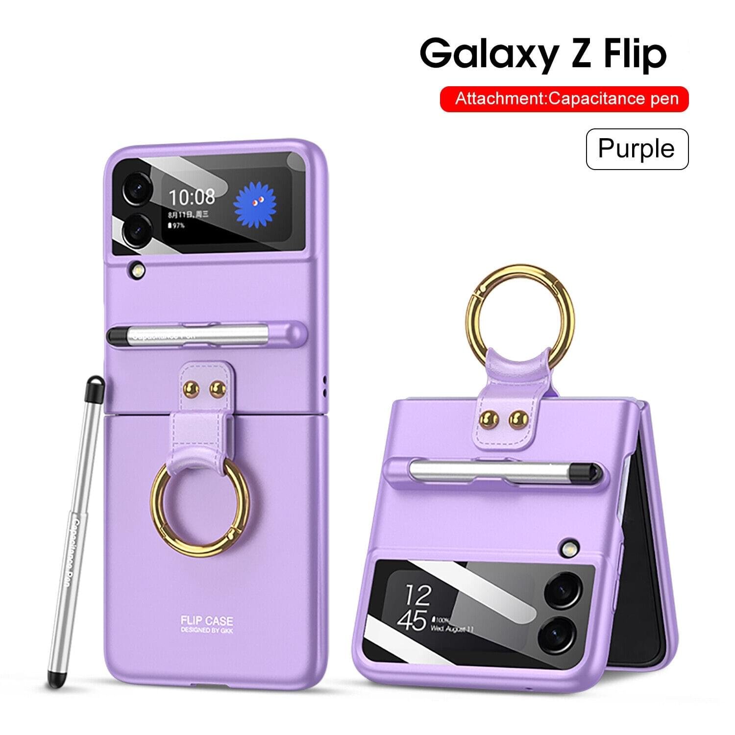 GKK Original Phone Case with Capacitance Pen Cover for SAMSUNG GALAXY FLIP 3/4 5G SERIES - Image 15