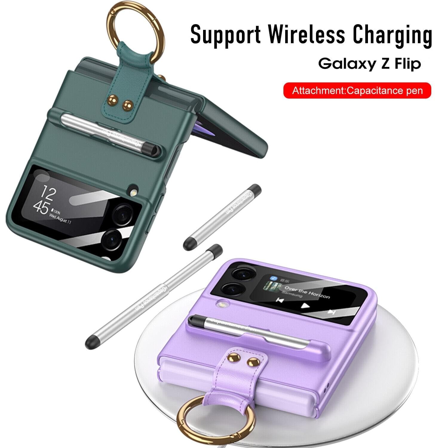 GKK Original Phone Case with Capacitance Pen Cover for SAMSUNG GALAXY FLIP 3/4 5G SERIES - Image 5