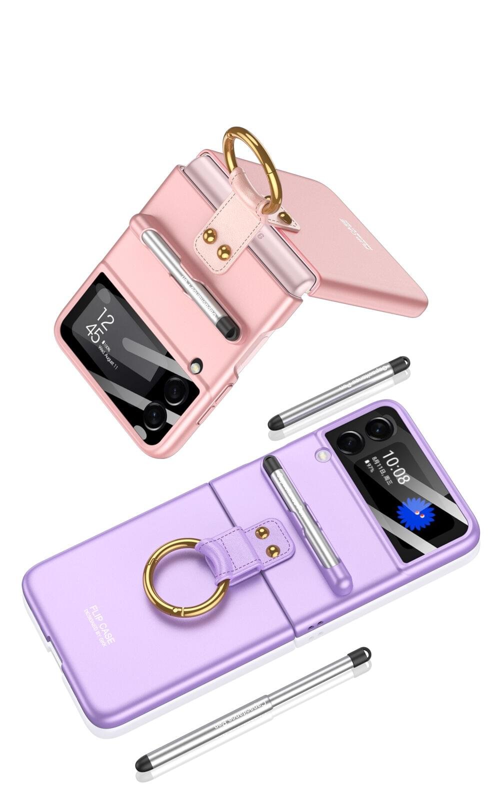 GKK Original Phone Case with Capacitance Pen Cover for SAMSUNG GALAXY FLIP 3/4 5G SERIES - Image 10