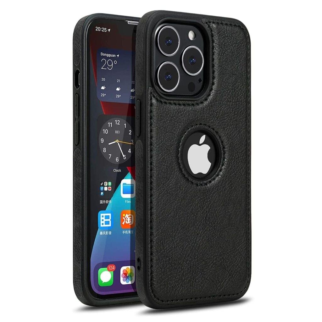 Luxury Premium PU Business Style Leather Stitching Case Cover For iPhone Series - Image 5