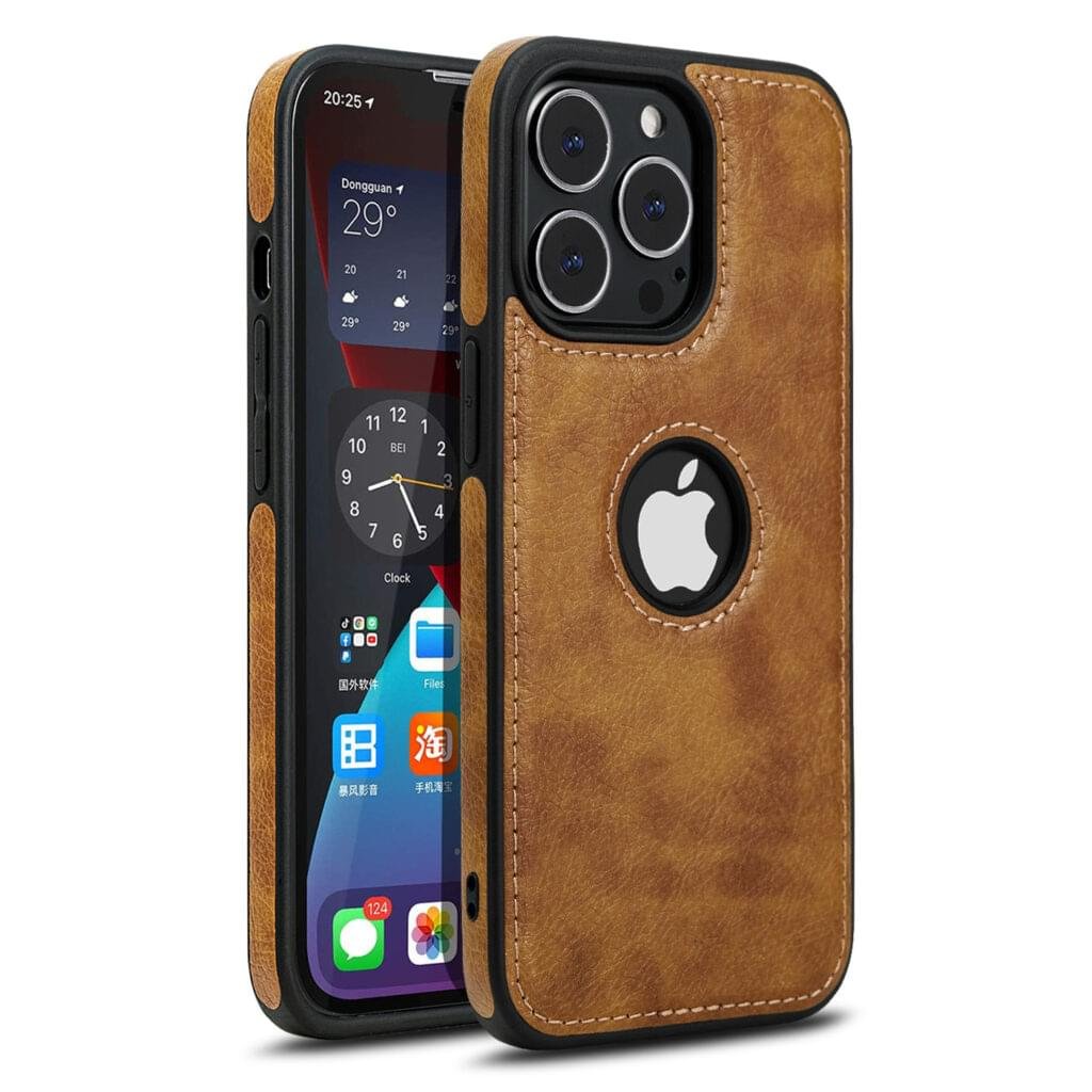 Luxury Premium PU Business Style Leather Stitching Case Cover For iPhone Series