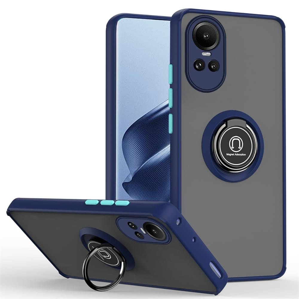 Oppo Reno 10 / 10 Pro Shockproof Frosted Matte Case With Ring Holder - Image 4