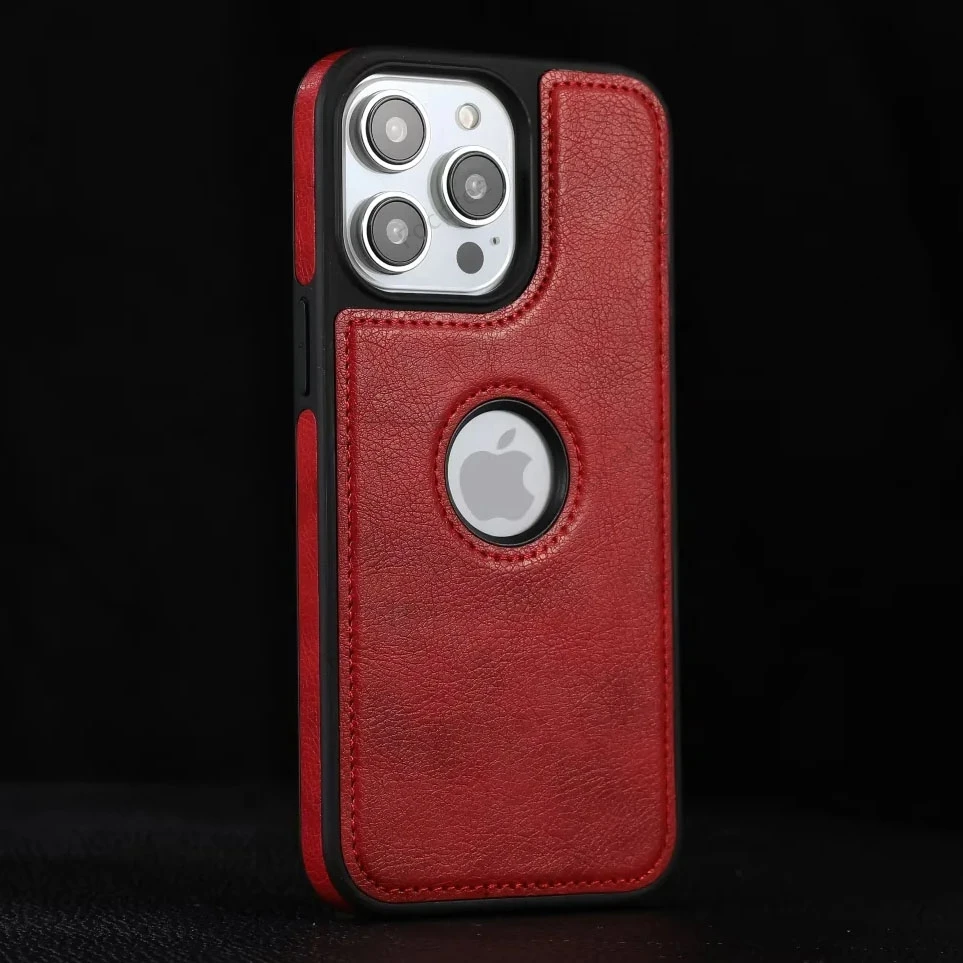 Luxury Premium PU Business Style Leather Stitching Case Cover For iPhone Series - Image 9