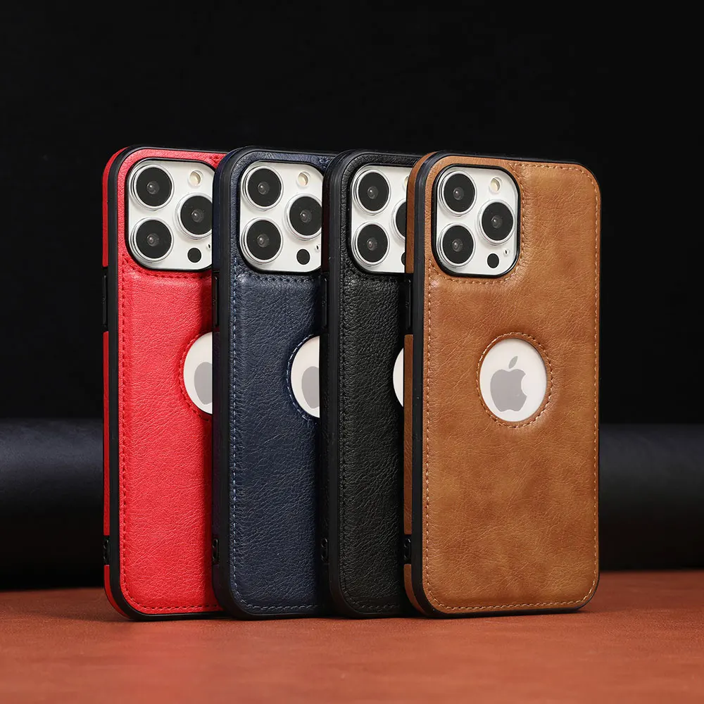 Luxury Premium PU Business Style Leather Stitching Case Cover For iPhone Series - Image 14