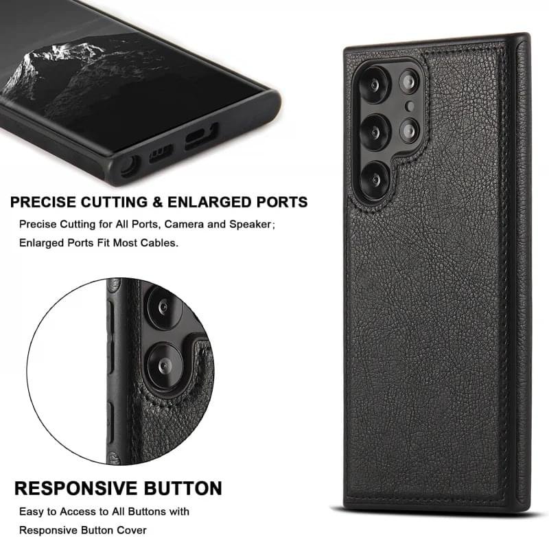 Luxury Premium PU Line Leather Stitching Case Cover For Samsung Galaxy S23 Ultra/S24 Ultra - Image 14