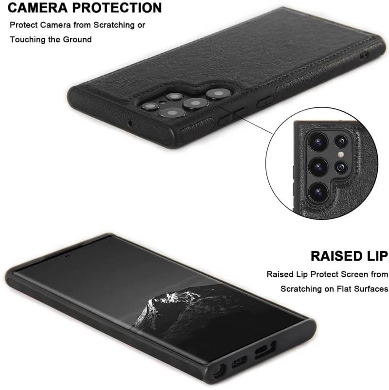 Luxury Premium PU Line Leather Stitching Case Cover For Samsung Galaxy S23 Ultra/S24 Ultra - Image 12