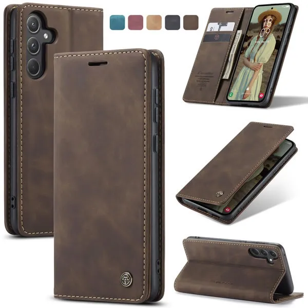 Samsung Galaxy A25/A35/A55 5G Series CaseMe Leather Flip Phone Case