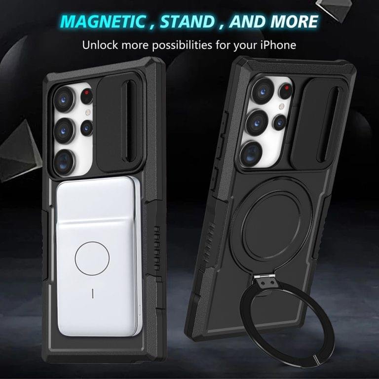 Heavy Duty Protective Sliding Camshield Magsafe Case for Samsung Galaxy S22/S23/S24 Ultra Series - Image 17