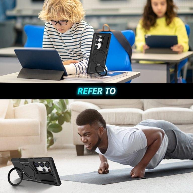 Heavy Duty Protective Sliding Camshield Magsafe Case for Samsung Galaxy S22/S23/S24 Ultra Series - Image 18