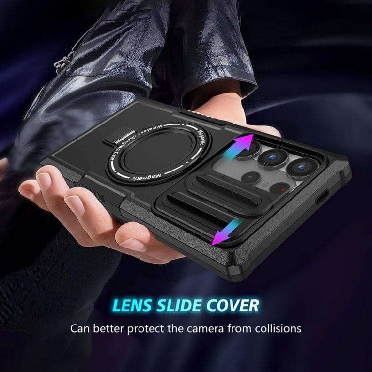 Heavy Duty Protective Sliding Camshield Magsafe Case for Samsung Galaxy S22/S23/S24 Ultra Series - Image 16