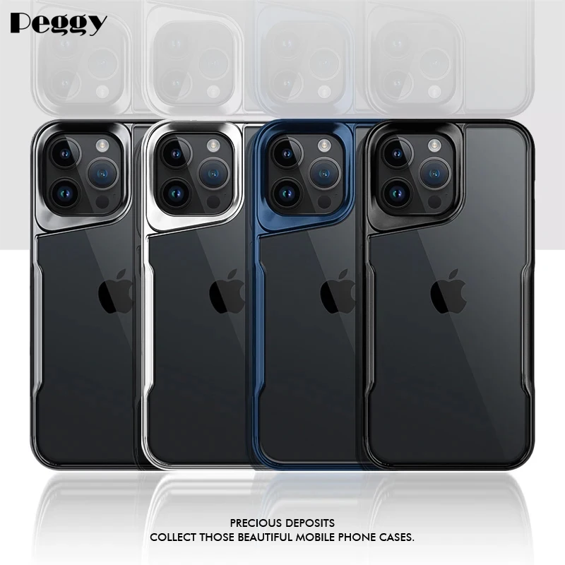 Exquisite Electroplated Acrylic Luxury Shockproof Shell with TPU Soft Frame Phone Case for iPhone Series - Image 2