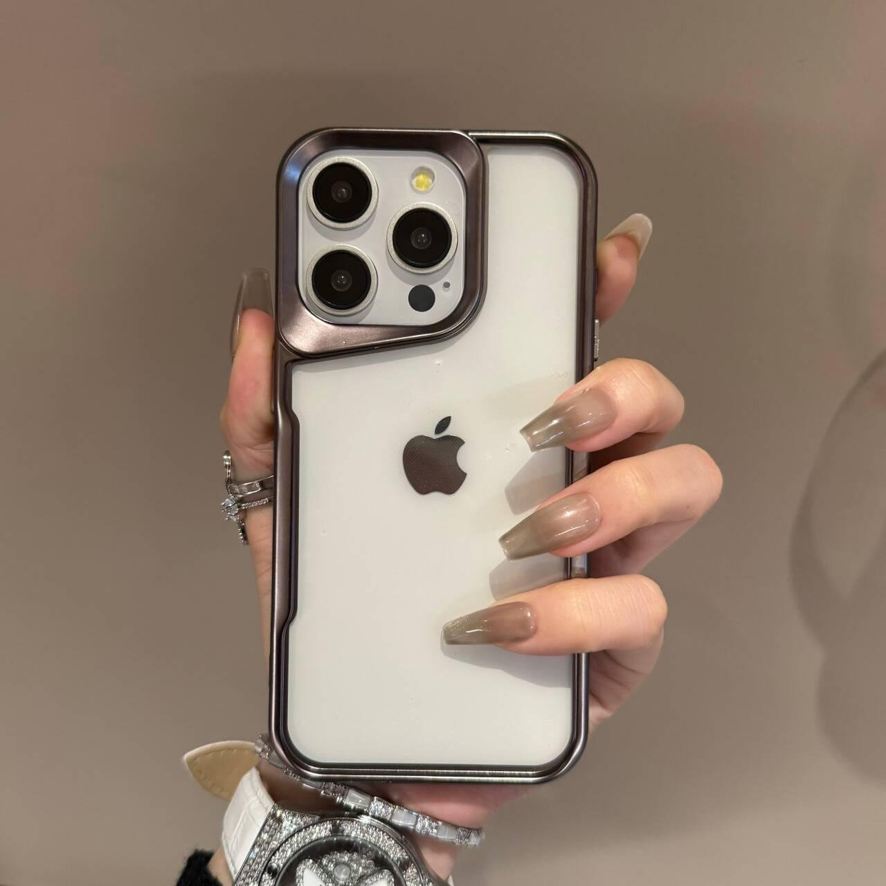 Exquisite Electroplated Acrylic Luxury Shockproof Shell with TPU Soft Frame Phone Case for iPhone Series - Image 17