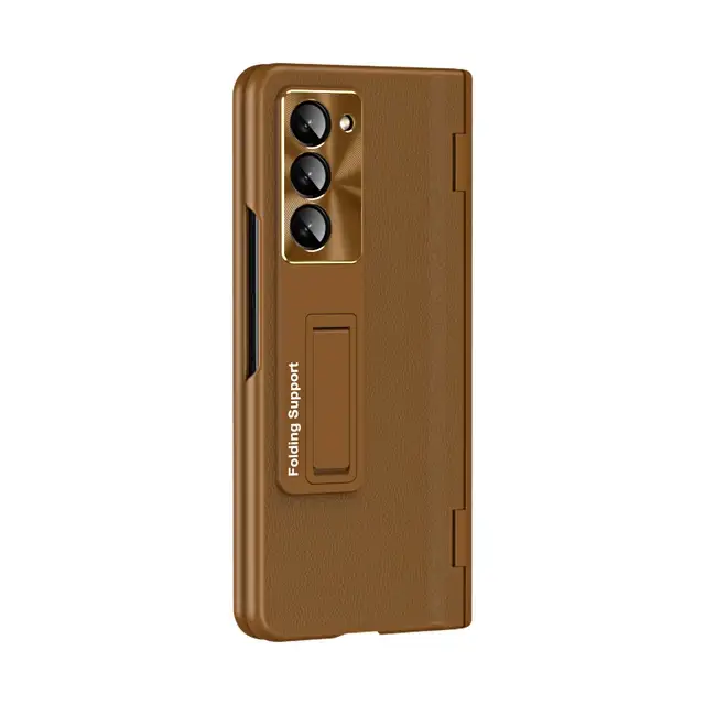 Samsung Galaxy Z Fold 5 and Fold 6 5G Shell-membrane Integrated Hinge All-around Leather Folding Phone Case - Image 6