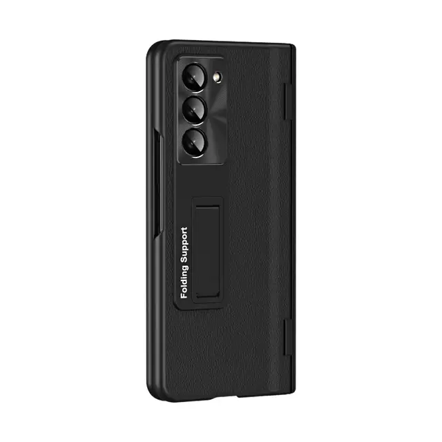 Samsung Galaxy Z Fold 5 and Fold 6 5G Shell-membrane Integrated Hinge All-around Leather Folding Phone Case - Image 8