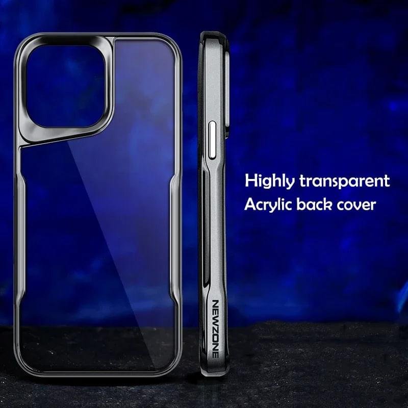 Exquisite Electroplated Acrylic Luxury Shockproof Shell with TPU Soft Frame Phone Case for iPhone Series - Image 3