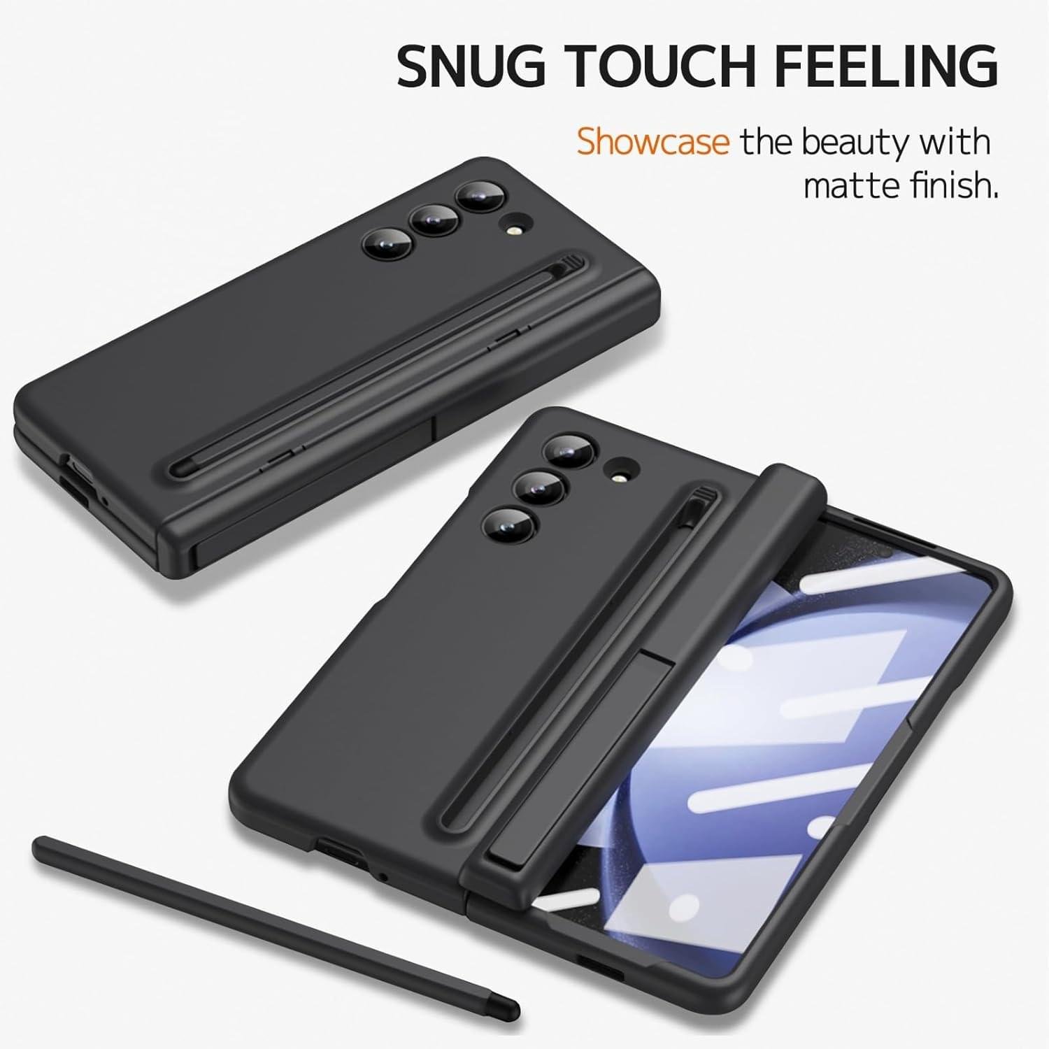 Samsung Galaxy Z Fold 5 & 6 Protective Case with Stylus Holder and Stylus Pen - Image 9