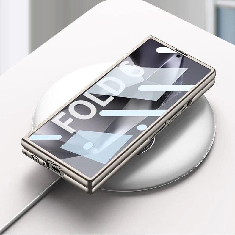 Samsung Galaxy Fold 5/6 Case with Wristrap, Supports Wireless Charging Camera Screen Protector Full Body Shockproof Case - Image 17