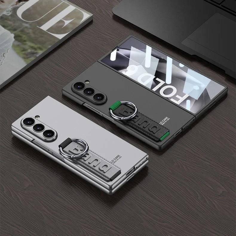 Samsung Galaxy Fold 5/6 Case with Wristrap, Supports Wireless Charging Camera Screen Protector Full Body Shockproof Case - Image 20