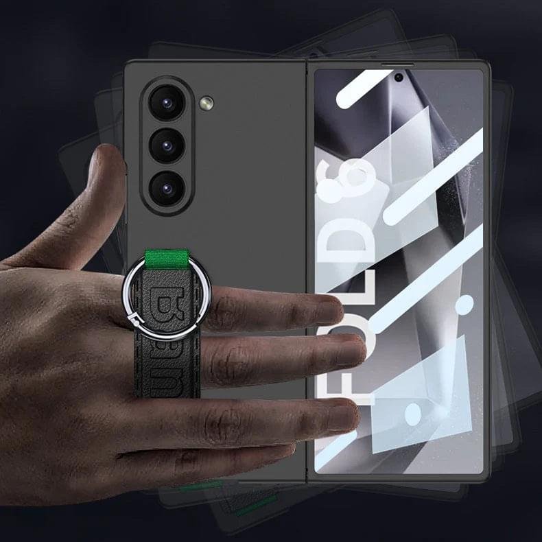 Samsung Galaxy Fold 5/6 Case with Wristrap, Supports Wireless Charging Camera Screen Protector Full Body Shockproof Case - Image 18