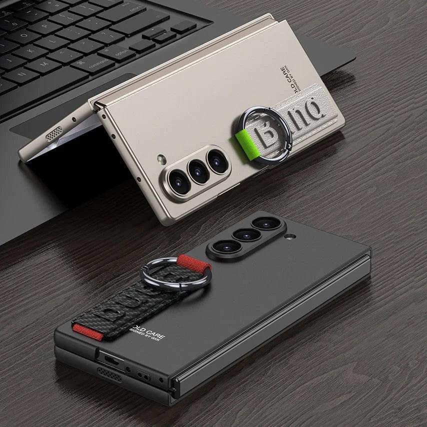 Samsung Galaxy Fold 5/6 Case with Wristrap, Supports Wireless Charging Camera Screen Protector Full Body Shockproof Case - Image 22