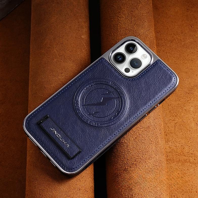 Magnetic Wireless Charging Kickstand Leather Case for iPhone Series Invisible Bracket Skin Feeling Slim Cover - Image 12