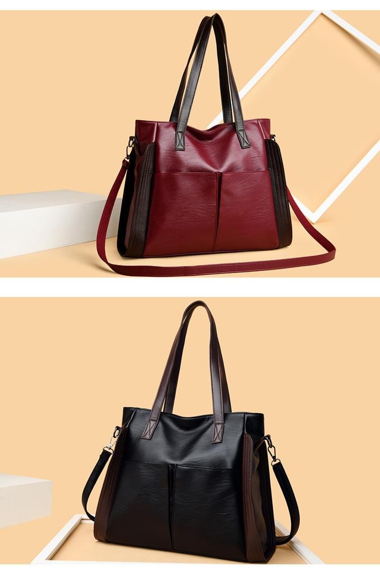 IELGY Fashionable large-capacity Multipurpose Mandy Fashion Grain Leather Crossbody handbag - Image 23