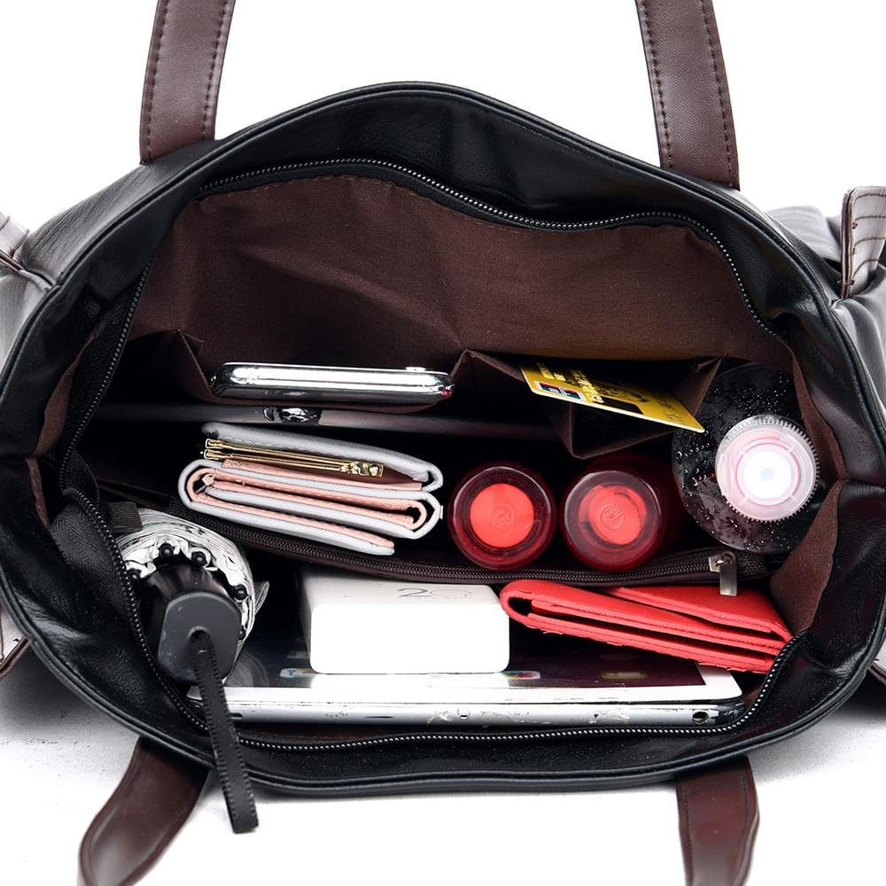 IELGY Fashionable large-capacity Multipurpose Mandy Fashion Grain Leather Crossbody handbag - Image 30