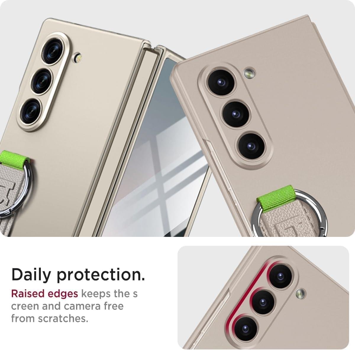 Samsung Galaxy Fold 5/6 Case with Wristrap, Supports Wireless Charging Camera Screen Protector Full Body Shockproof Case - Image 6