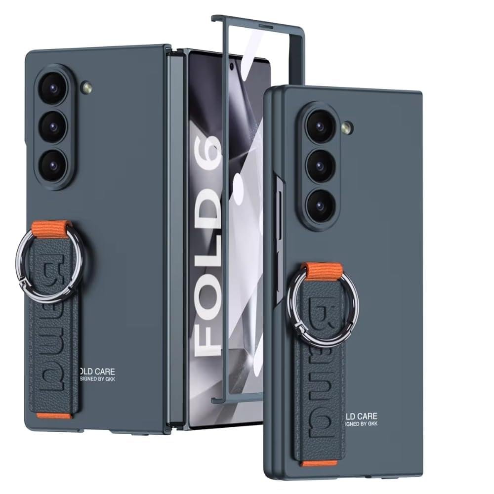 Samsung Galaxy Fold 5/6 Case with Wristrap, Supports Wireless Charging Camera Screen Protector Full Body Shockproof Case - Image 25