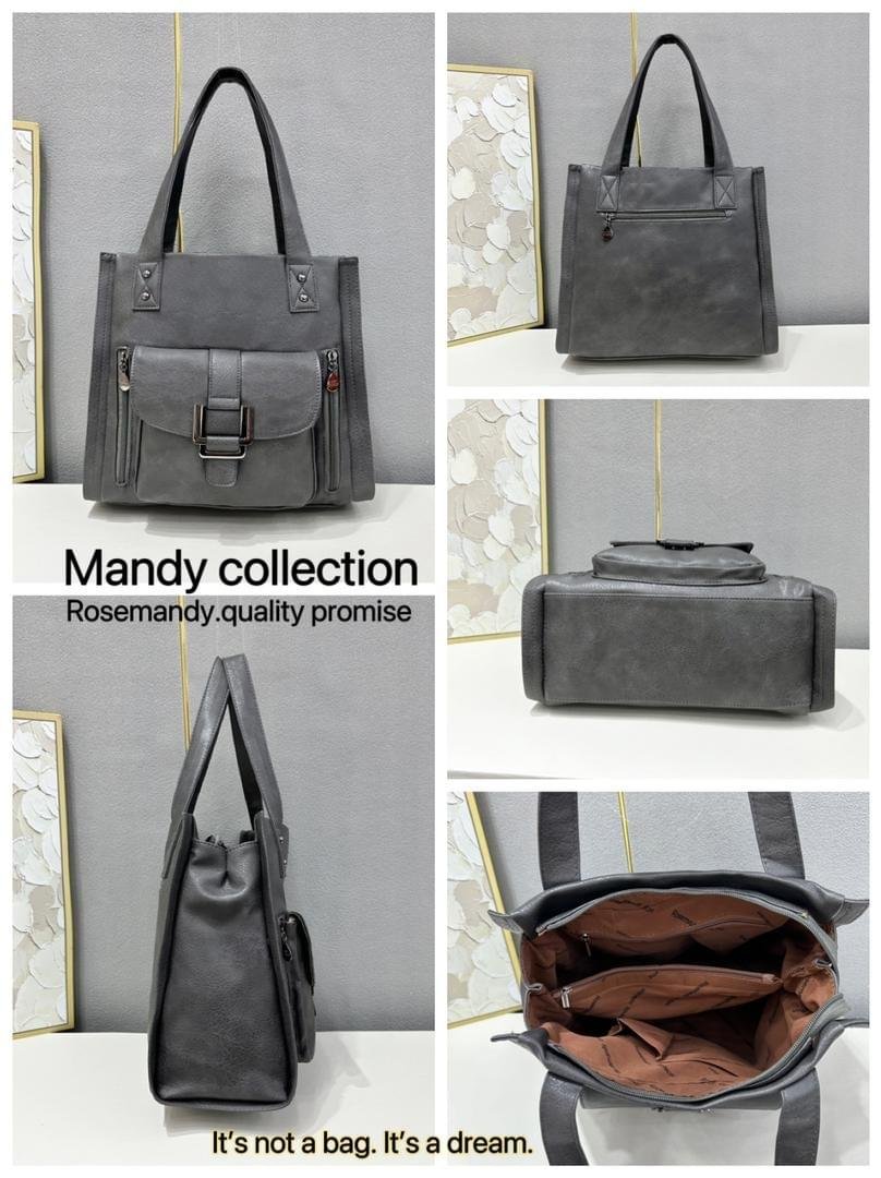 Modern Design Classic Retro Casual Large Capacity Rose Mandy Top Grain Leather Handbag - Image 14