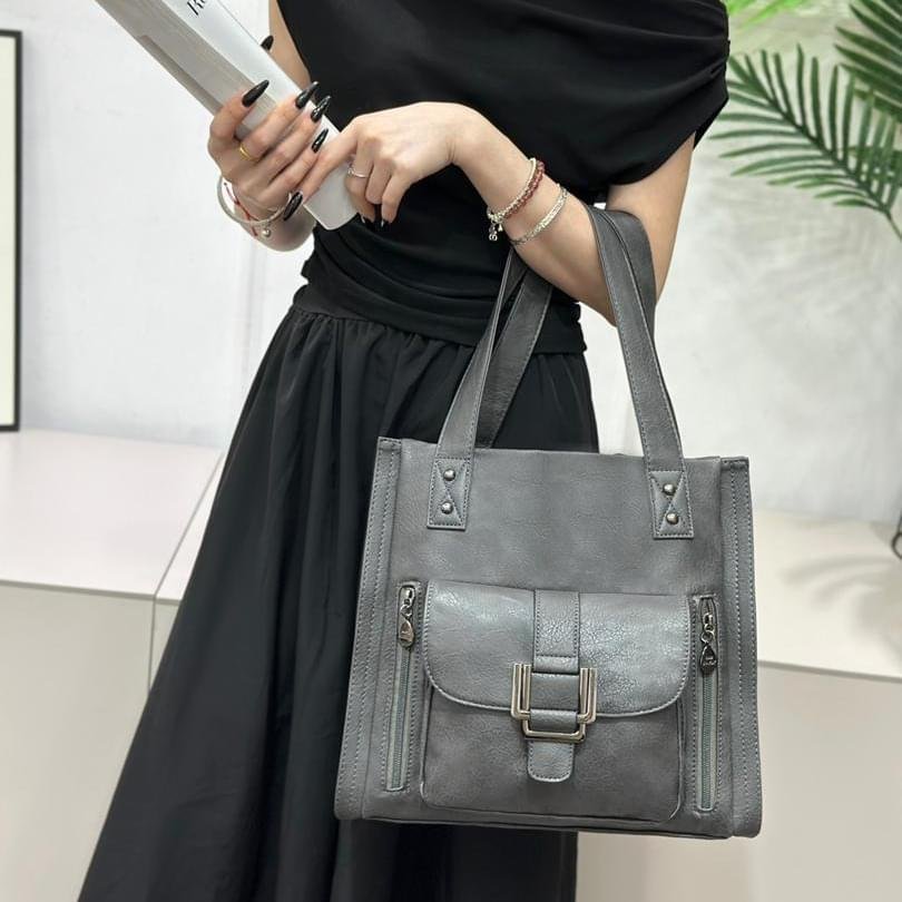 Modern Design Classic Retro Casual Large Capacity Rose Mandy Top Grain Leather Handbag - Image 7