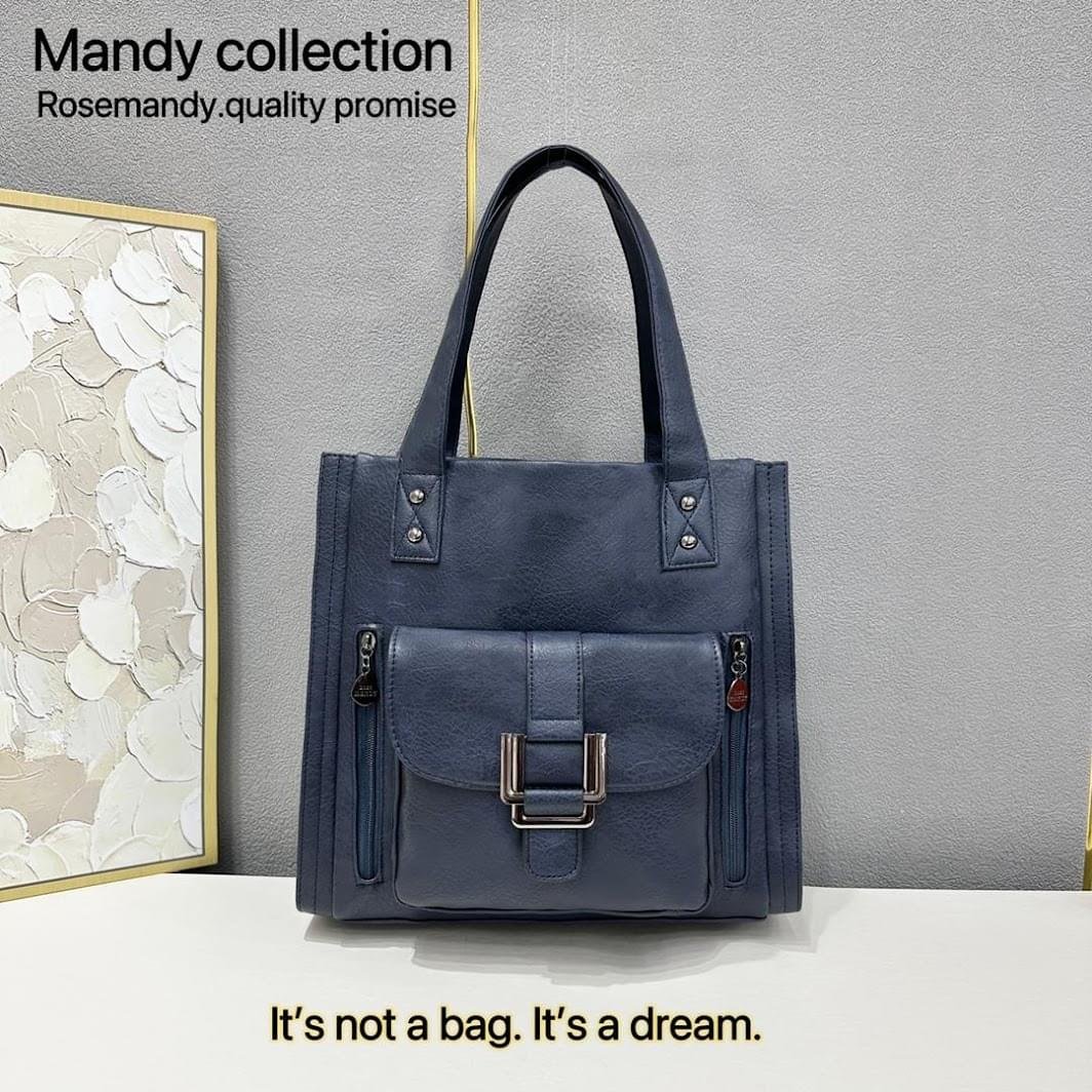 Modern Design Classic Retro Casual Large Capacity Rose Mandy Top Grain Leather Handbag - Image 6