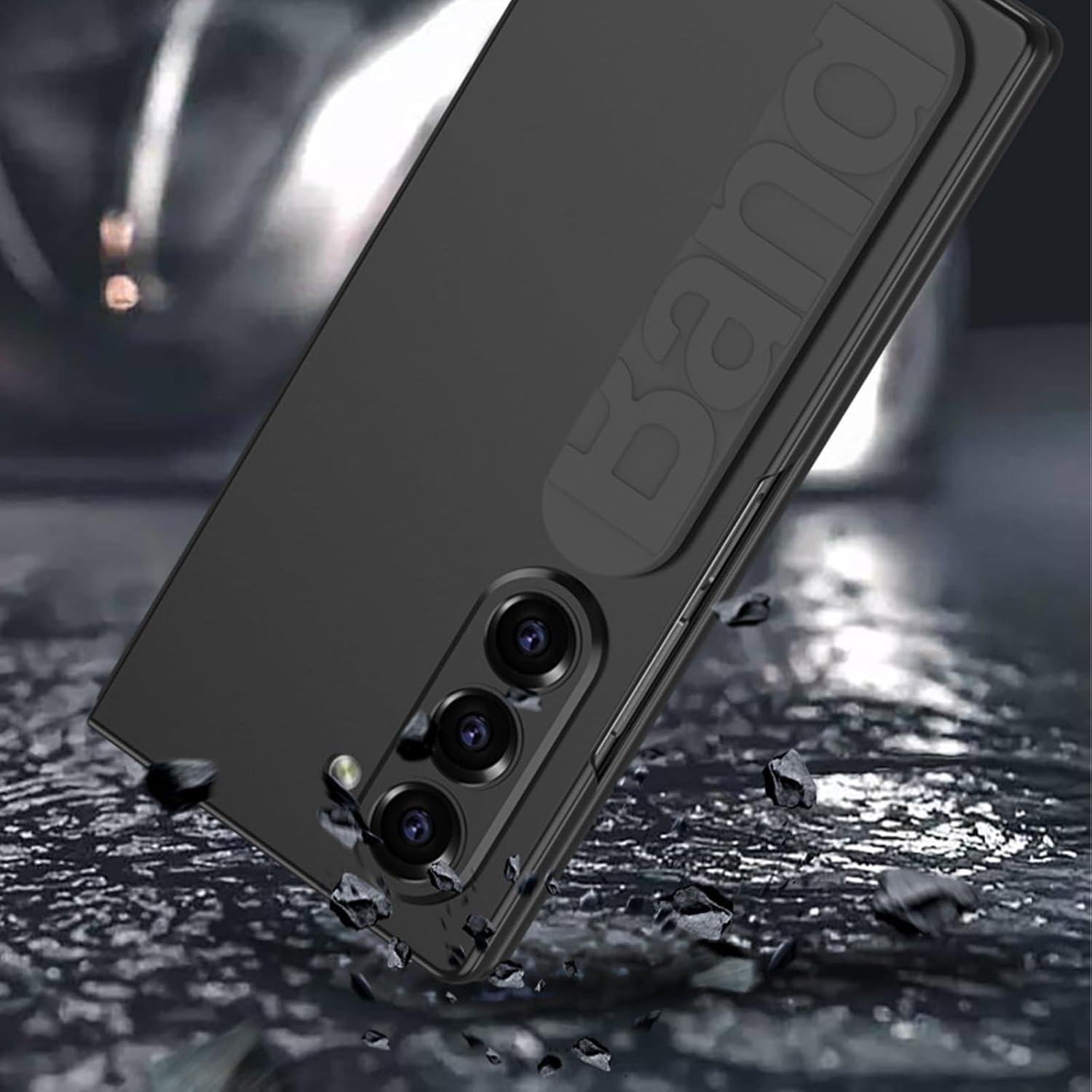 Samsung Fold 6 GKK Matte Finish Slim Band Silicone Protective Case with Finger Strap & Built-in Screen Protector - Image 13