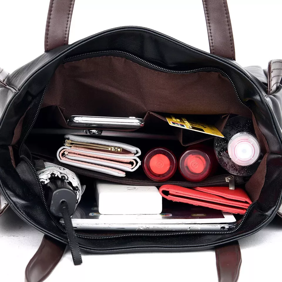 IELGY Fashionable large-capacity Multipurpose Mandy Fashion Grain Leather Crossbody handbag - Image 19