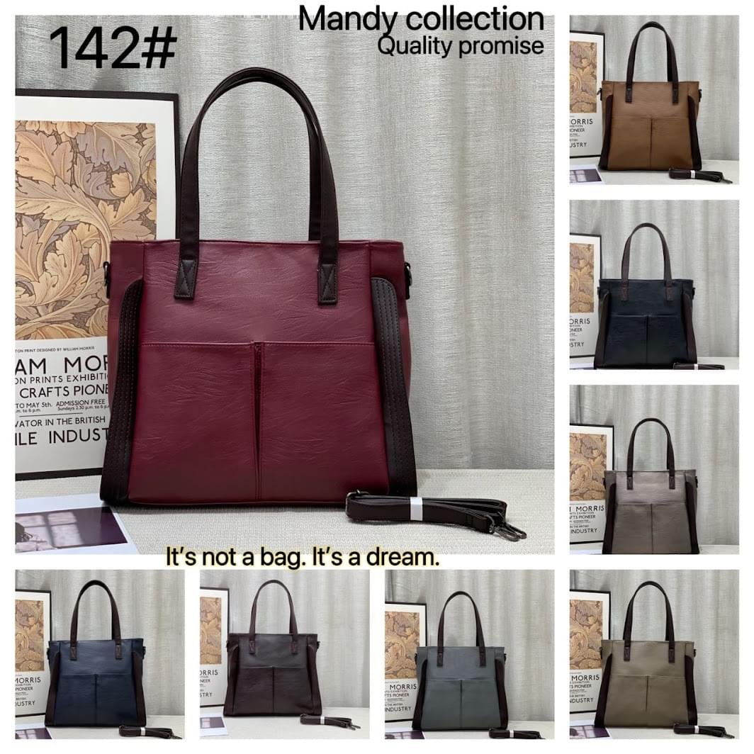 IELGY Fashionable large-capacity Multipurpose Mandy Fashion Grain Leather Crossbody handbag - Image 2