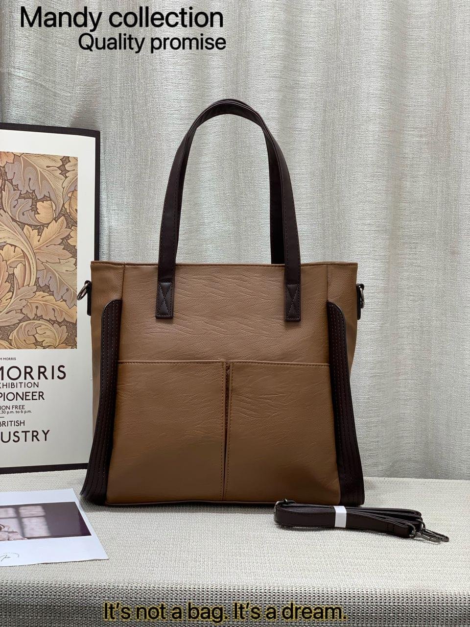 IELGY Fashionable large-capacity Multipurpose Mandy Fashion Grain Leather Crossbody handbag - Image 10