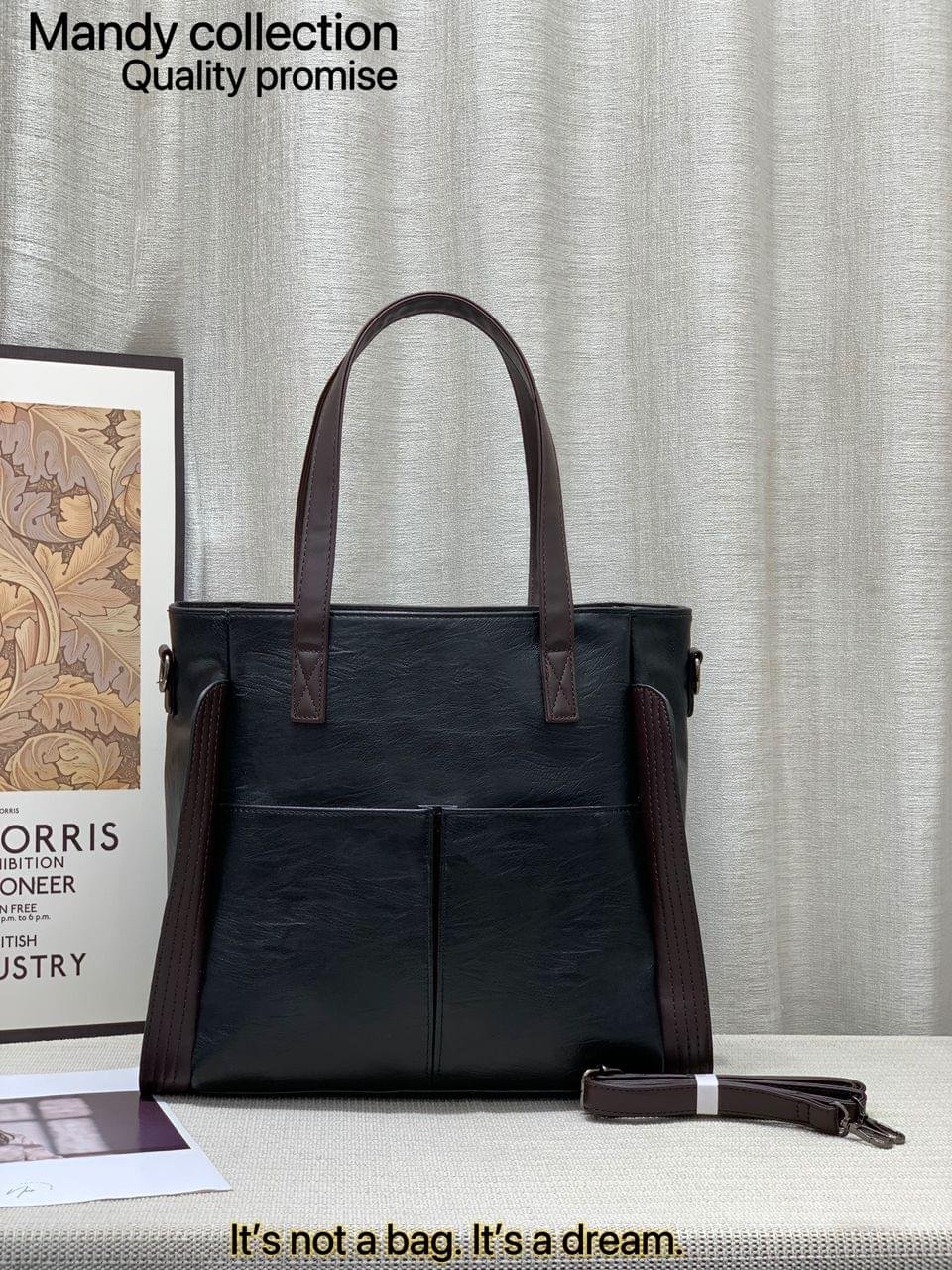 IELGY Fashionable large-capacity Multipurpose Mandy Fashion Grain Leather Crossbody handbag - Image 13