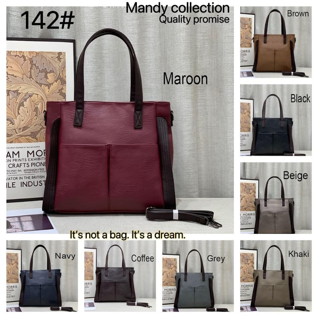 IELGY Fashionable large-capacity Multipurpose Mandy Fashion Grain Leather Crossbody handbag - Image 14