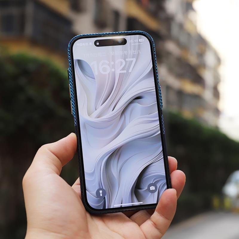 British Style Carbon Fiber Tartan MagSafe Case for iPhone Series - Image 30