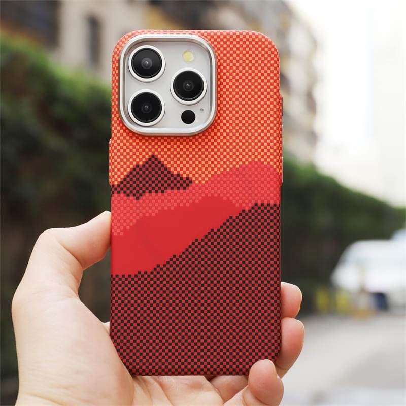 British Style Carbon Fiber Tartan MagSafe Case for iPhone Series - Image 22