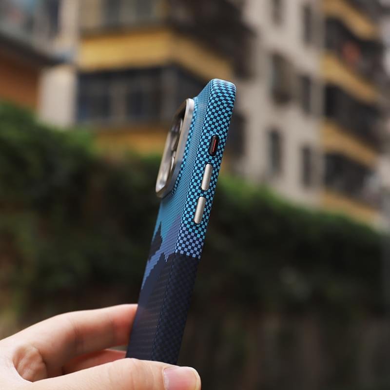 British Style Carbon Fiber Tartan MagSafe Case for iPhone Series - Image 29