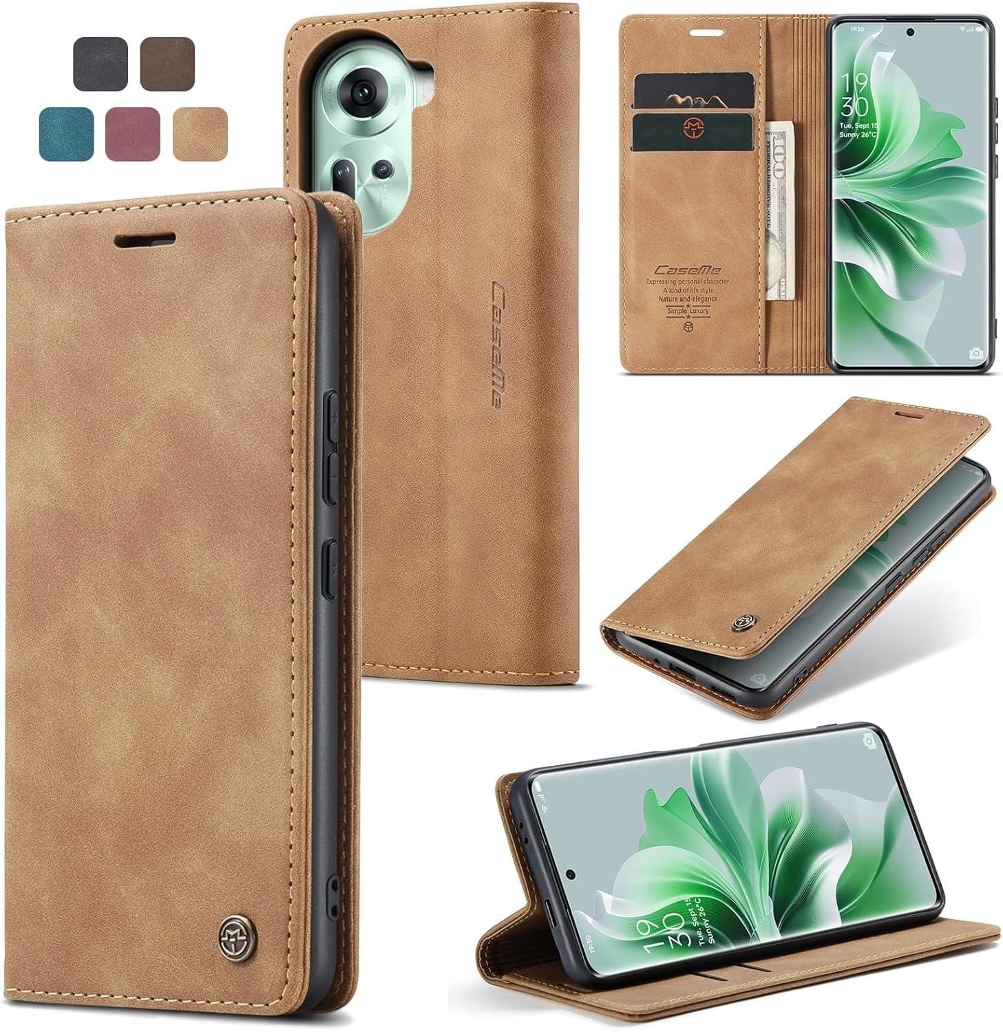 Oppo Reno 11 Pro 5G Series CASEME Premium Quality Leather Flip Cover - Image 8