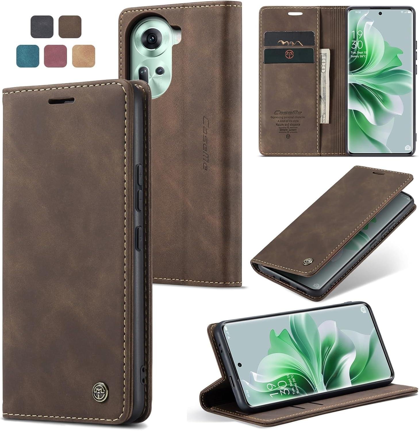 Oppo Reno 11 Pro 5G Series CASEME Premium Quality Leather Flip Cover - Image 5