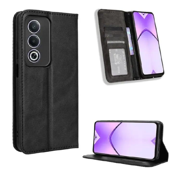 Primeum Quality Fornwenw Leather Flip Cover for OPPO A3/A3x with Kickstand feature, Magnetic Suction - Image 4